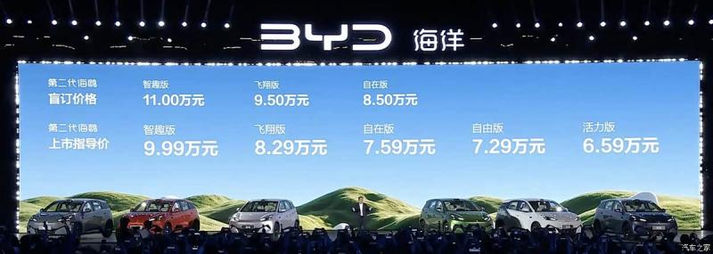 全新海鸥上市 车宽1810mm/轴距2650mm 6.59万起售